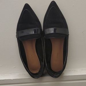 Asos black suede flats